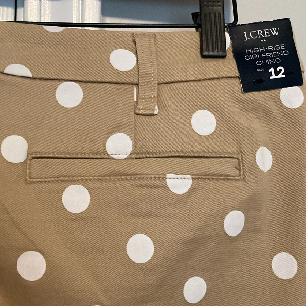 JCrew Factory printed high rise girlfriend chino pants - Picture 4 of 5